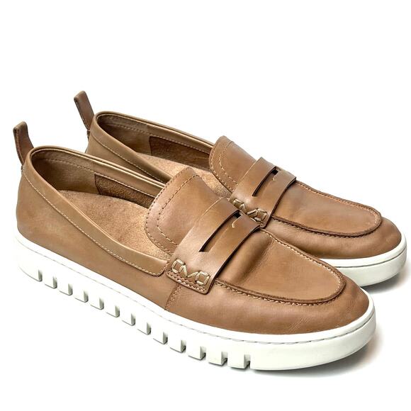 Vionic Shoes - Vionic Uptown Leather Loafers Camel Comfort Travel Shoes Size 9